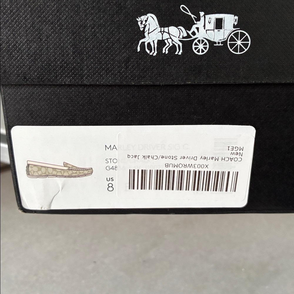 Coach Marley Driver Loafer Stone/Chalk Size 8 - Picture 6 of 6